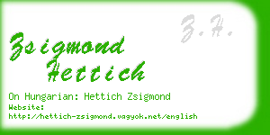 zsigmond hettich business card